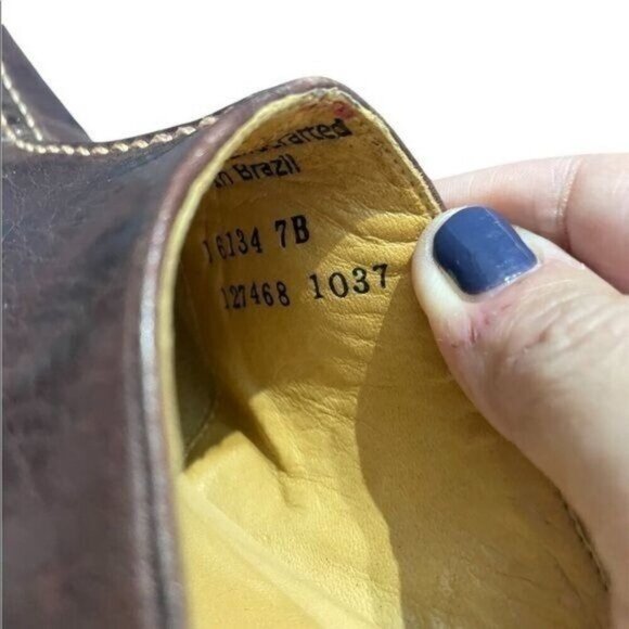 Charlie 1 Horse Brown Distressed Leather Heels Mules Size 7 Cowboy Western - Picture 10 of 10